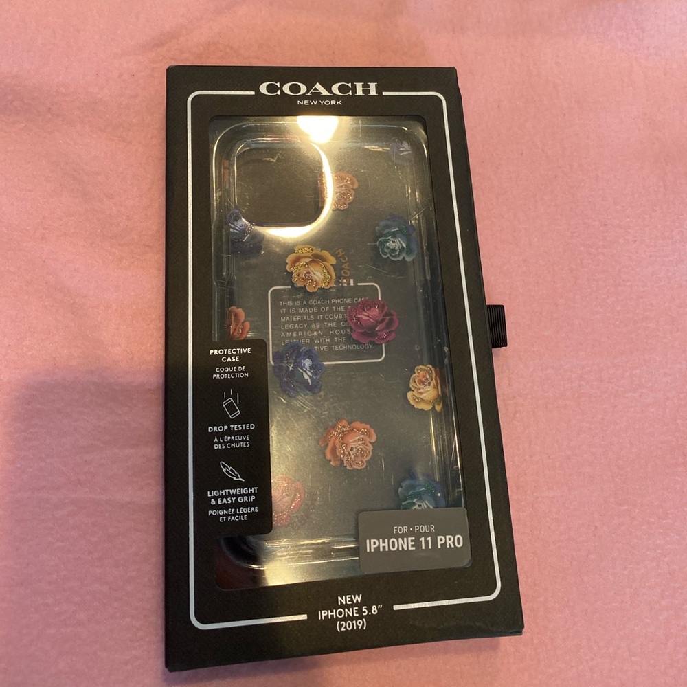 iPhone 11 Pro Coach case clear floral